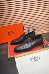 hermes cuir chaussures pour homme s_12b4356